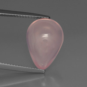 7,49 ctw natürlicher rosafarbener Rosenquarz, Transparent, Transparent / Lichtdurchlässig