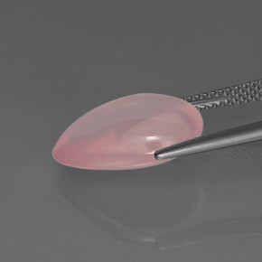 7,49 ctw natürlicher rosafarbener Rosenquarz, Transparent, Transparent / Lichtdurchlässig