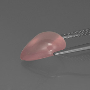 5,75 ctw natürlicher rosafarbener Rosenquarz, Transparent, Transparent / Lichtdurchlässig