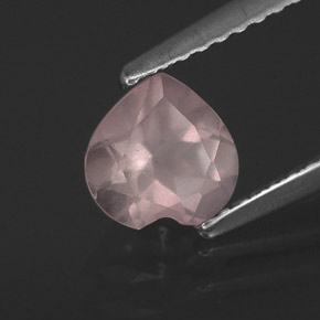 0,71 ctw natürlicher rosafarbener Rosenquarz, Transparent, Transparent / Lichtdurchlässig