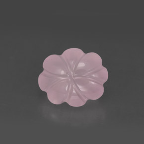 3,88 ctw natürlicher rosafarbener Rosenquarz, Blumenschliff, Transparent