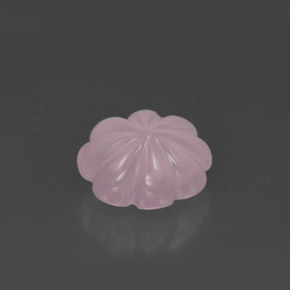 3,88 ctw natürlicher rosafarbener Rosenquarz, Blumenschliff, Transparent