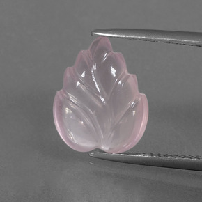3,62 ctw natürlicher rosafarbener Rosenquarz, Blumenschliff, Transparent