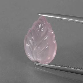3,62 ctw natürlicher rosafarbener Rosenquarz, Blumenschliff, Transparent