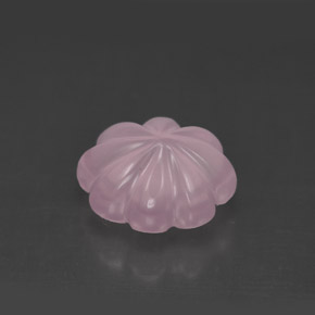 3,83 ctw natürlicher rosafarbener Rosenquarz, Blumenschliff, Transparent