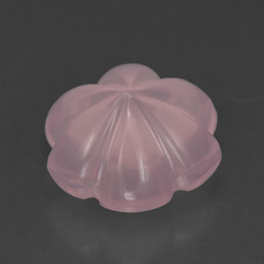 9,17 ctw natürlicher Pink Rosenquarz, Blumen-Schliff, Transparent