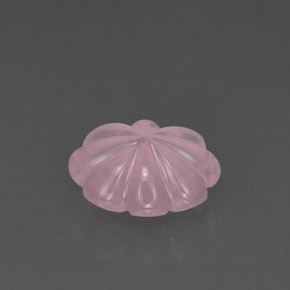 6,35 ctw natürlicher rosafarbener Rosenquarz, Blumenschliff, Transparent