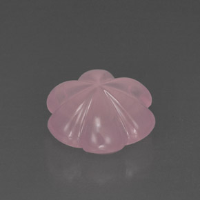 9,18 ctw natürlicher rosafarbener Rosenquarz, Blumenschliff, Transparent