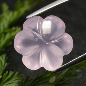 9,53 ctw natürlicher rosafarbener Rosenquarz, Blumenschliff, Transparent