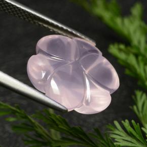 9,53 ctw natürlicher rosafarbener Rosenquarz, Blumenschliff, Transparent