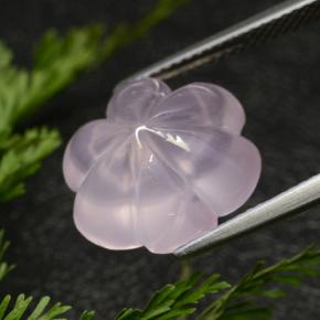 9,53 ctw natürlicher rosafarbener Rosenquarz, Blumenschliff, Transparent
