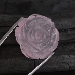 53,41 ctw natürlicher rosafarbener Rosenquarz, Fantasieschliff, Lichtdurchlässig