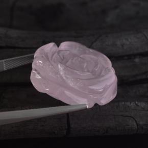 53,41 ctw natürlicher rosafarbener Rosenquarz, Fantasieschliff, Lichtdurchlässig