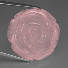 71,47 ctw natürlicher rosafarbener Rosenquarz, Transparent, Transparent / Lichtdurchlässig