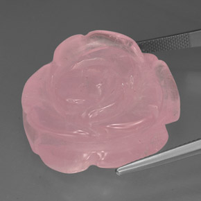 71,47 ctw natürlicher rosafarbener Rosenquarz, Transparent, Transparent / Lichtdurchlässig