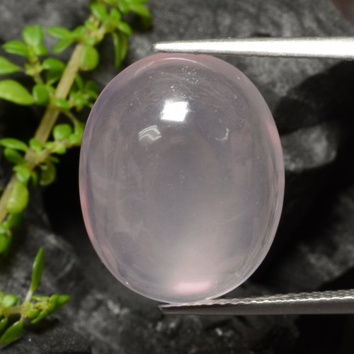 12,96 ctw natürlicher rosafarbener Rosenquarz, Transparent, Transparent / Lichtdurchlässig