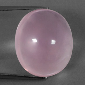 31,69 ctw natürlicher rosafarbener Rosenquarz, Oval Schliff, Transparent