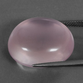 35,78 ctw natürlicher rosafarbener Rosenquarz, Oval Schliff, Transparent