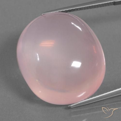 45.90ct Natürlicher hellrosa Rosenquarz, Oval, Transparent
