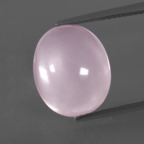 7,46 ctw natürlicher rosafarbener Rosenquarz, Oval Schliff, Transparent