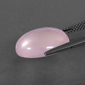 7,46 ctw natürlicher rosafarbener Rosenquarz, Oval Schliff, Transparent
