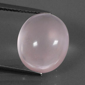 10,12 ctw natürlicher rosafarbener Rosenquarz, Oval Schliff, Transparent