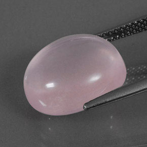 10,12 ctw natürlicher rosafarbener Rosenquarz, Oval Schliff, Transparent