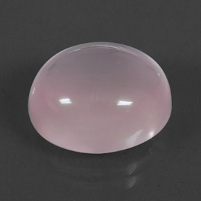 10,04 ctw natürlicher rosafarbener Rosenquarz, Oval Schliff, Transparent