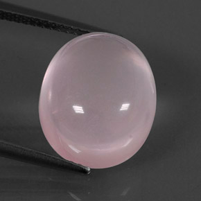 10,04 ctw natürlicher rosafarbener Rosenquarz, Oval Schliff, Transparent