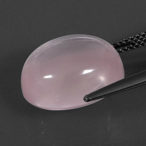 10,04 ctw natürlicher rosafarbener Rosenquarz, Oval Schliff, Transparent