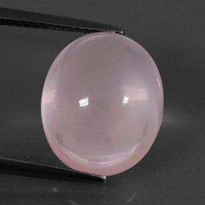8,60 ctw natürlicher rosafarbener Rosenquarz, Oval Schliff, Transparent
