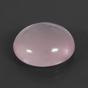 7,43 ctw natürlicher rosafarbener Rosenquarz, Oval Schliff, Transparent