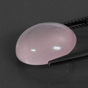 7,43 ctw natürlicher rosafarbener Rosenquarz, Oval Schliff, Transparent