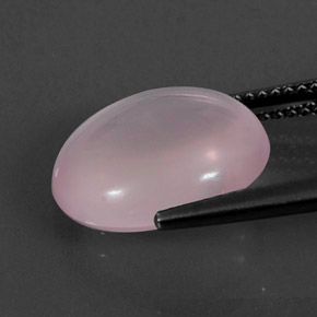 7,22 ctw natürlicher rosafarbener Rosenquarz, Oval Schliff, Transparent