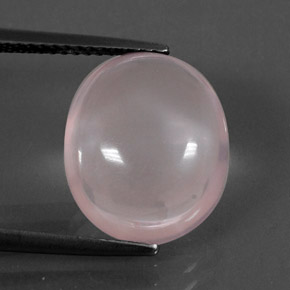 8,29 ctw natürlicher rosafarbener Rosenquarz, Oval Schliff, Transparent