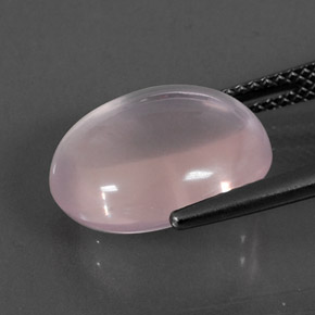 8,29 ctw natürlicher rosafarbener Rosenquarz, Oval Schliff, Transparent