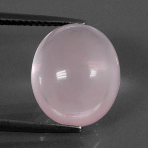 9,85 ctw natürlicher rosafarbener Rosenquarz, Oval Schliff, Transparent
