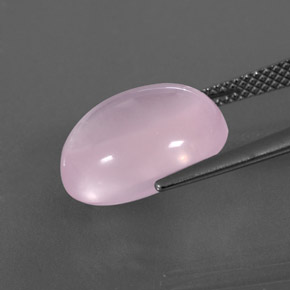 8,07 ctw natürlicher rosafarbener Rosenquarz, Oval Schliff, Transparent