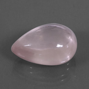 13,67 ctw natürlicher rosafarbener Rosenquarz, Birnenform, Transparent