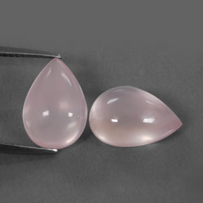  ct natürliche rosafarbener Rosenquarz-Edelsteine, Birnenform, Transparent