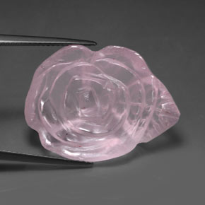 27,23 ctw natürlicher rosafarbener Rosenquarz, Transparent, Transparent / Lichtdurchlässig