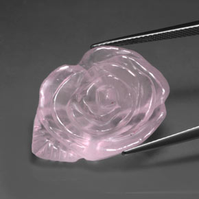 27,23 ctw natürlicher rosafarbener Rosenquarz, Transparent, Transparent / Lichtdurchlässig