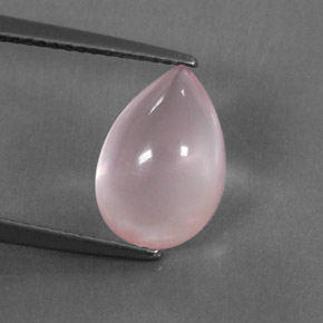 3,36 ctw natürlicher rosafarbener Rosenquarz, Transparent, Transparent / Lichtdurchlässig