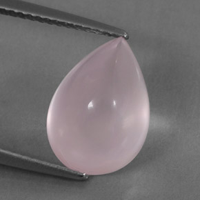 5,86 ctw natürlicher rosafarbener Rosenquarz, Transparent, Transparent / Lichtdurchlässig