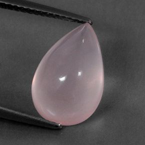 5,61 ctw natürlicher rosafarbener Rosenquarz, Transparent, Transparent / Lichtdurchlässig