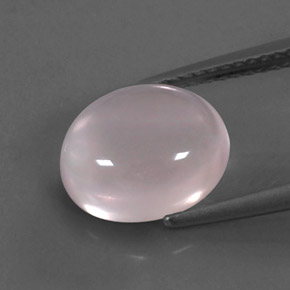3,44 ctw natürlicher rosafarbener Rosenquarz, Transparent, Transparent / Lichtdurchlässig