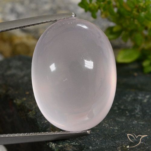 26.92ct Natürlicher Sehr helles Rosenrosa Rosenquarz, Oval, Lichtdurchlässig