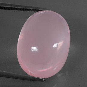 23,66 ctw natürlicher rosafarbener Rosenquarz, Transparent, Transparent / Lichtdurchlässig