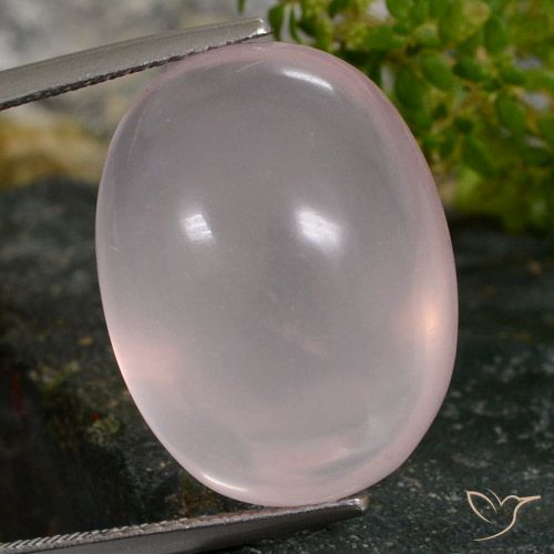 24.31ct Natürlicher hellrose-rosa Rosenquarz, Oval, Lichtdurchlässig