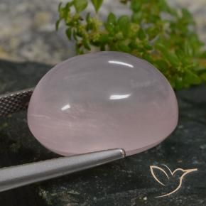 9,17 ctw natürlicher hellrose-rosa Rosenquarz, Oval, Lichtdurchlässig